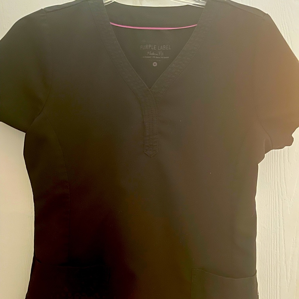 Purple Label black medium scrub set